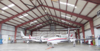 Airplanes in hangar