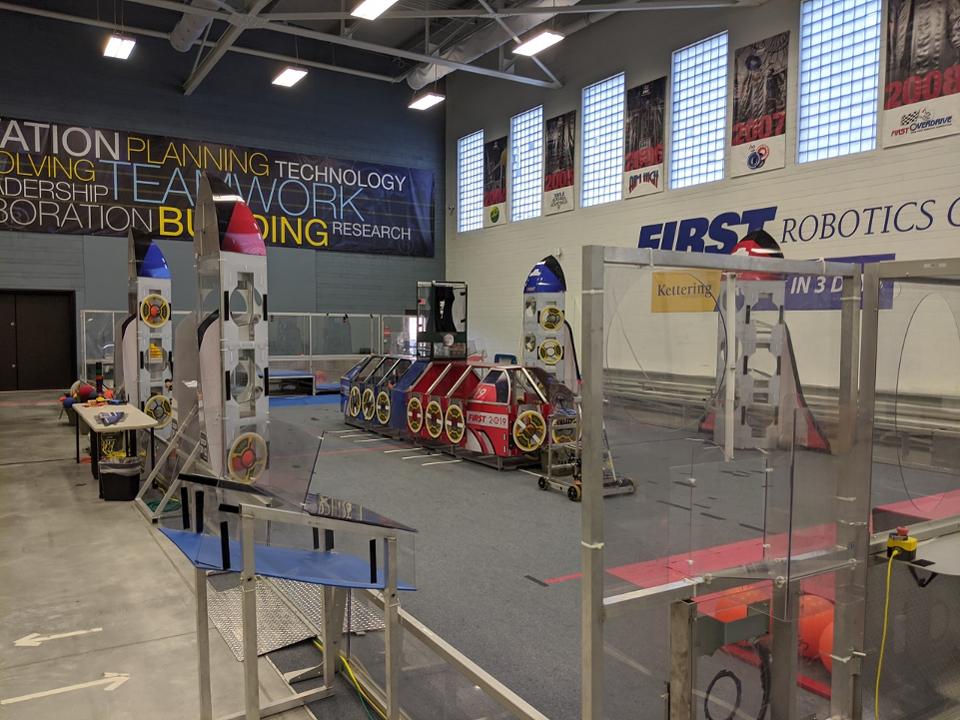 Kettering University FIRST Robotics Center includes a practice field for the student teams