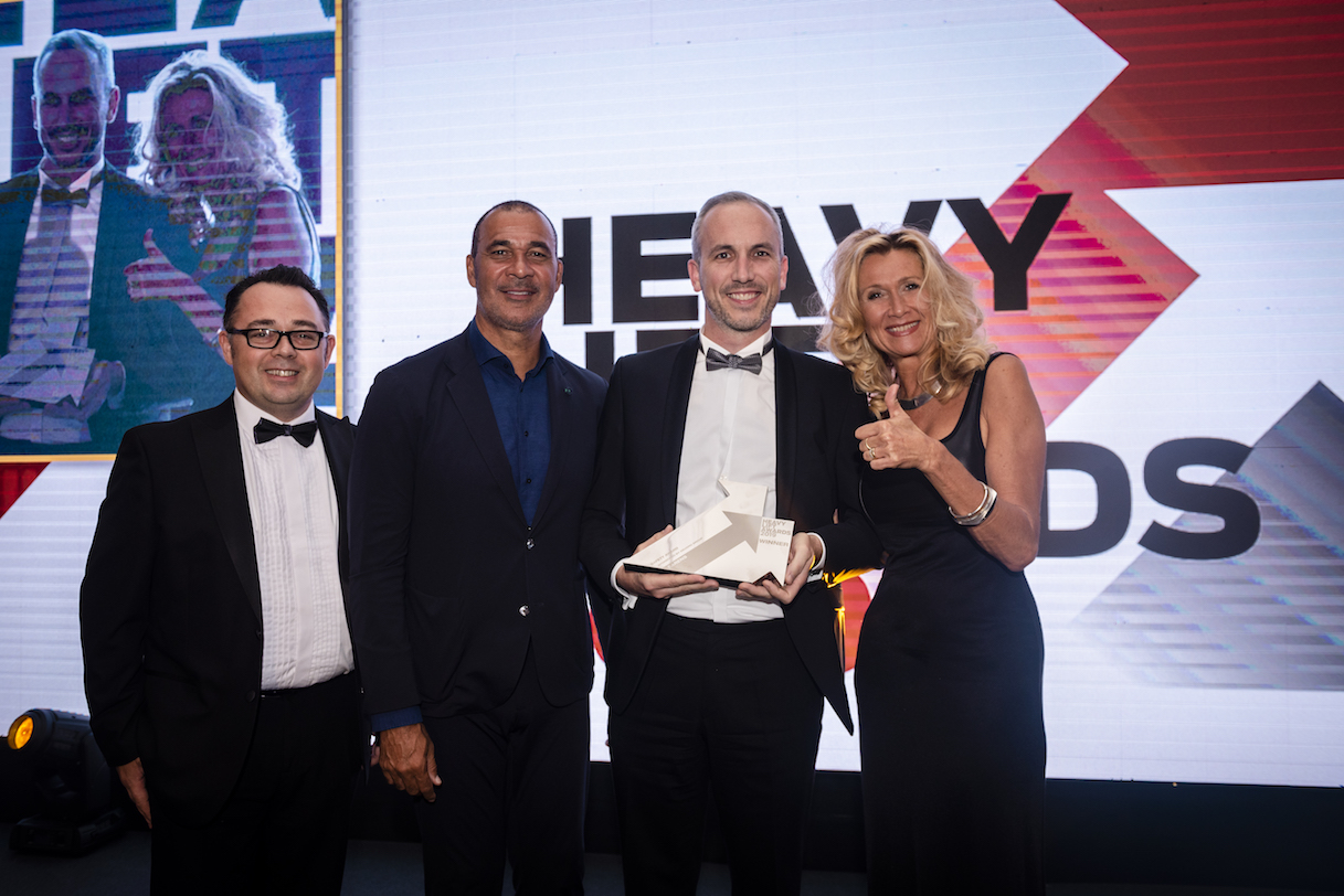 Gert Hendrickx, sales director at Sarens, was presented with the Safety Award at the inaugural Heavy Lift Awards.
