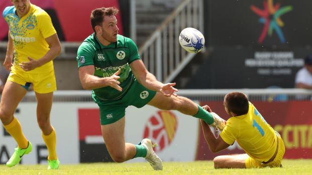 Keenan in action for the sevens team. Photo: Billy Stickland/Inpho