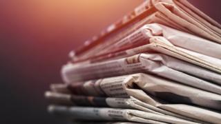 Newspaper pile
