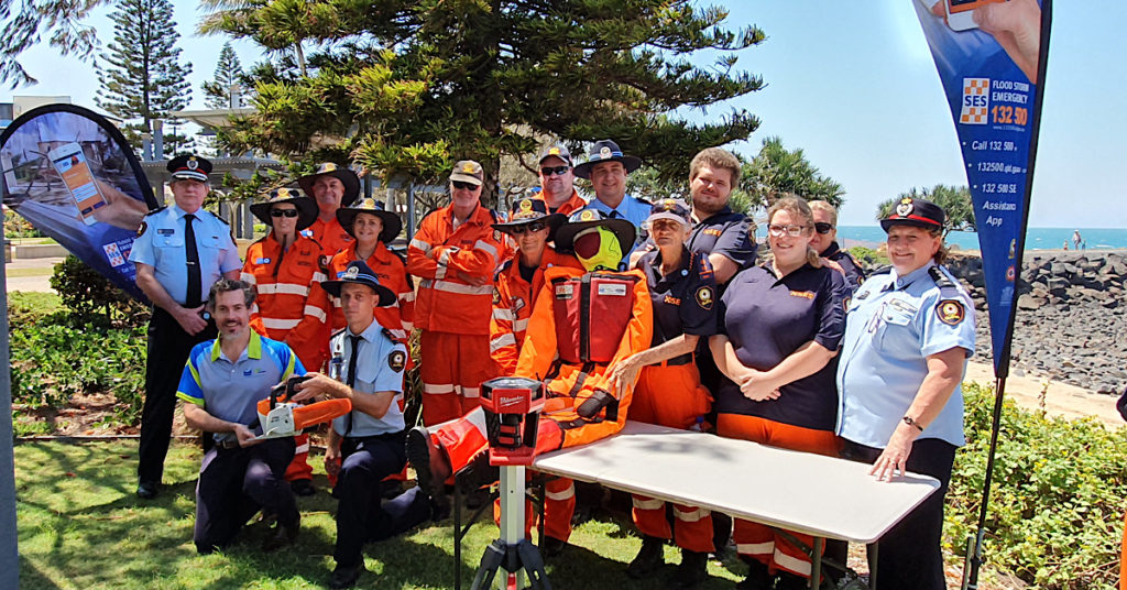 Michael Dart with local SES volunteers.