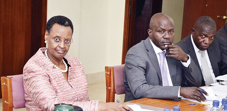 Education minister Janet Museveni with PS Alex Kakooza Education minister Janet Museveni with PS Alex Kakooza