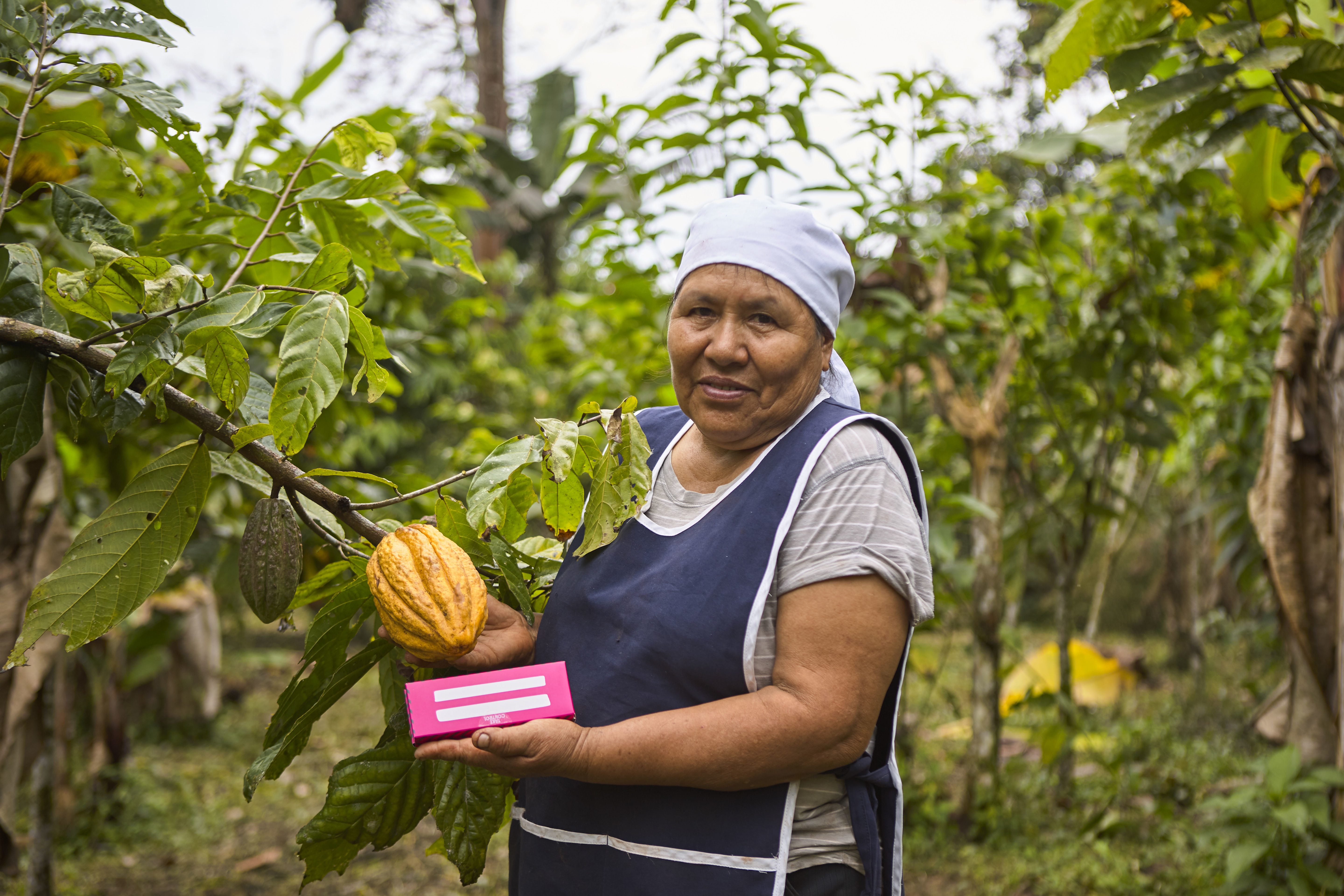 A cocoa producer in the Ecuadorian Amazon.