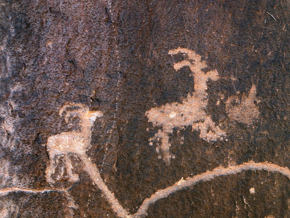 (Rick Egan | The Salt Lake Tribune) Rock art along Potash Road near Moab, Wednesday, Jan. 15, 2020. 