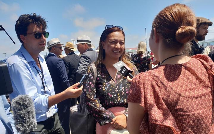 Marama Davidson at Rātana Pā
