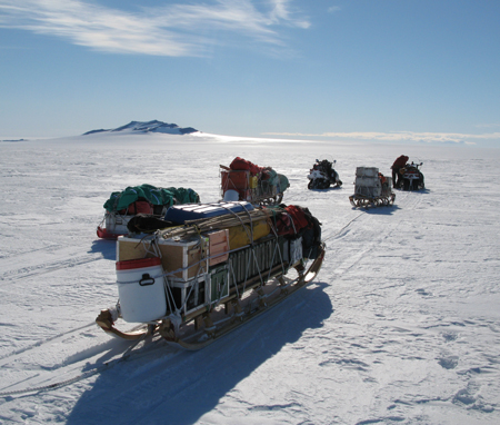 Sledges carry scientific equipment, food, tents, clothing, and emergency gear GHC project on 25 December 2019 Sledges carry scientific equipment, food, tents, clothing, and emergency gear GHC project on 25 December 2019