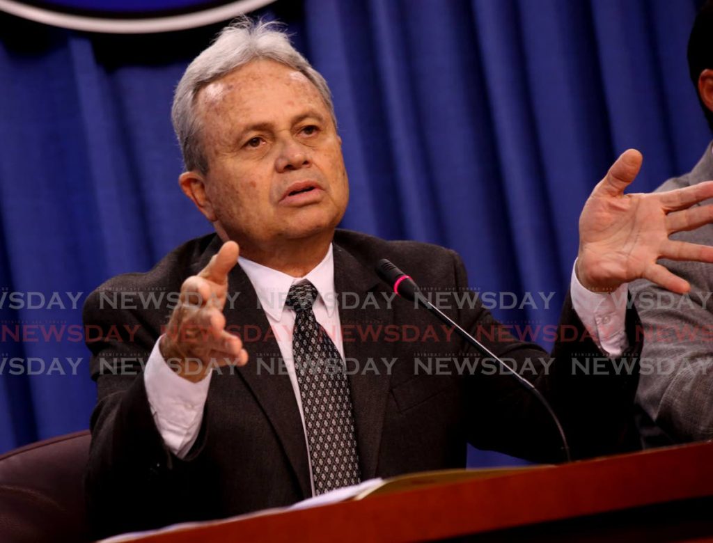 Finance Minister Colm Imbert. - Sureash Cholai