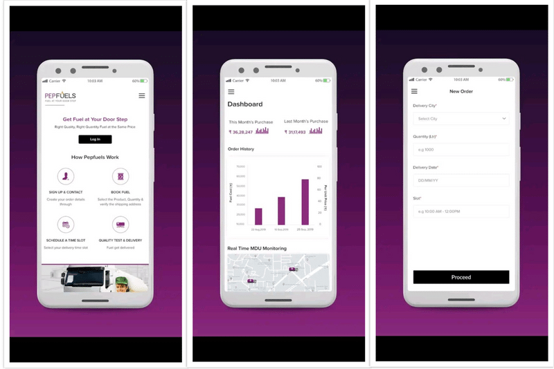 Pepfuels app