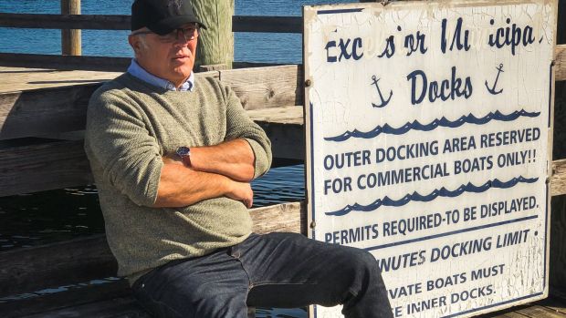 Stephen Kavanagh wearing a pair of his stock Native Denims in Minneapolis