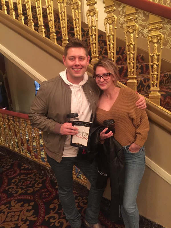 Marty Brooks and Ashley Calhoun at “The Play That Goes Wrong” - MICHAEL DONAHUE