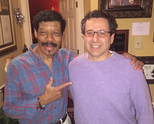 Gene Phillips and Dr. Greg Hanissian at this year's birthday party - MICHAEL DONAHUE