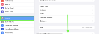 under general, scroll - how to reset ipad step by step instructions