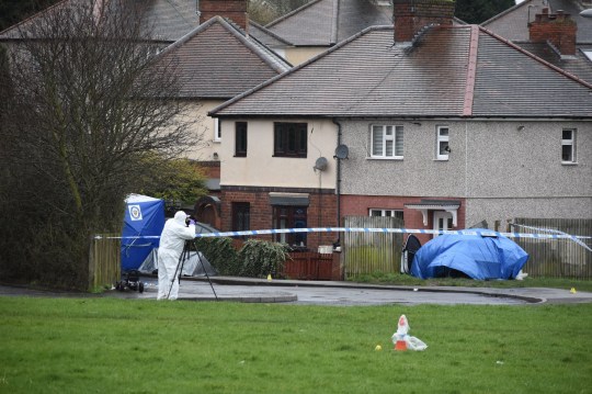 Police activity in the Pensnett Road area of Brierley Hill, West Midlands, as a double murder investigation has been launched after two men were knifed to death in a suspected robbery at a cannabis factory. PA Photo. Picture date: Thursday February 20, 2020. The group of attackers tried to force their way into a house in Brierley Hill, just after 3.30am on Thursday. See PA story POLICE Factory. Photo credit should read: Matthew Cooper/PA Wire