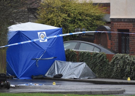 Police activity in the Pensnett Road area of Brierley Hill, West Midlands, as a double murder investigation has been launched after two men were knifed to death in a suspected robbery at a cannabis factory. PA Photo. Picture date: Thursday February 20, 2020. The group of attackers tried to force their way into a house in Brierley Hill, just after 3.30am on Thursday. See PA story POLICE Factory. Photo credit should read: Matthew Cooper/PA Wire
