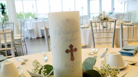 LMNO recently designed centerpieces for a baptism held