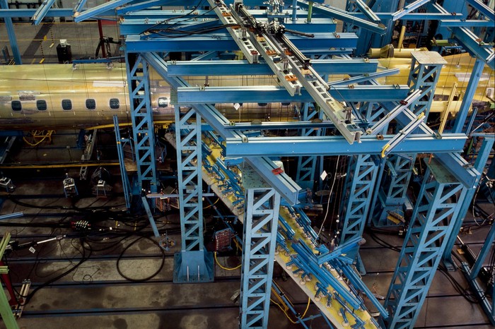 An airframe under construction.