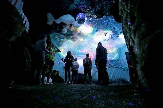 People explore Factory Obscura's"Mix-Tape" experience in Oklahoma City, Saturday, Sept. 21, 2019. [Bryan Terry/The Oklahoman Archives]