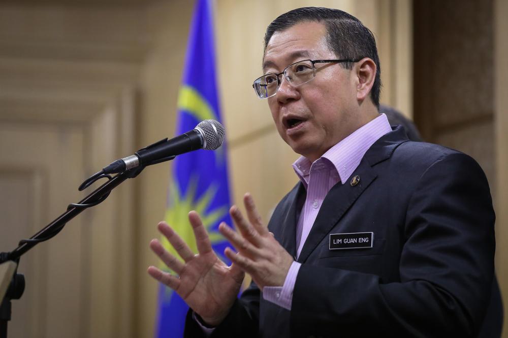 Finance Minister Lim Guan Eng said the procurement of face masks in the wake of the novel coronavirus outbreak has now been taken over by Nadma. ― Picture by Yusof Mat Isa Finance Minister Lim Guan Eng said the procurement of face masks in the wake of the novel coronavirus outbreak has now been taken over by Nadma. ― Picture by Yusof Mat Isa