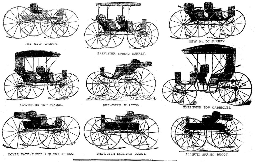 Moyer’s carriages were advertised in circulars like this one from June 1887.