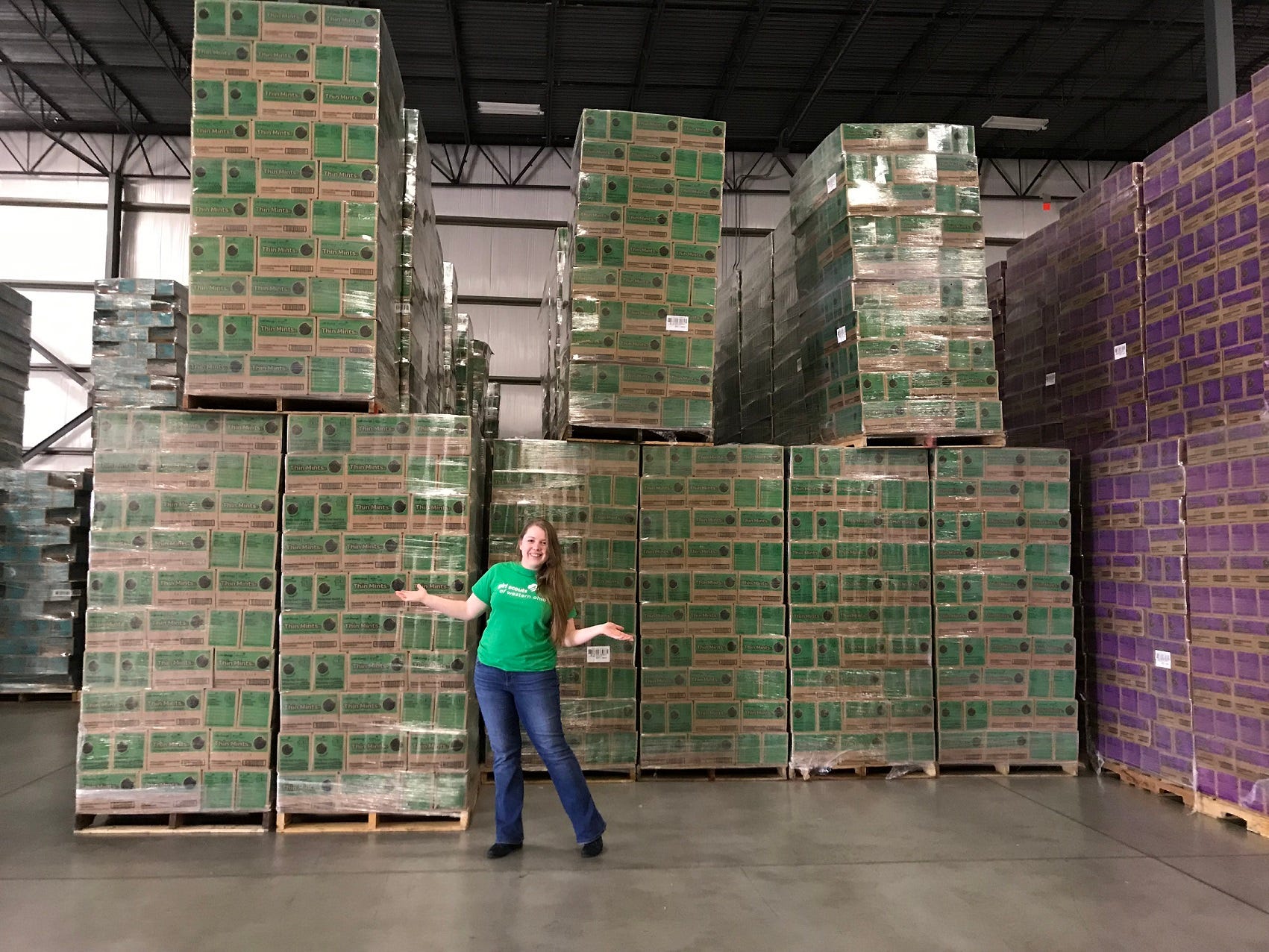 Girl Scout volunteers are picking up initial cookie orders Saturday.