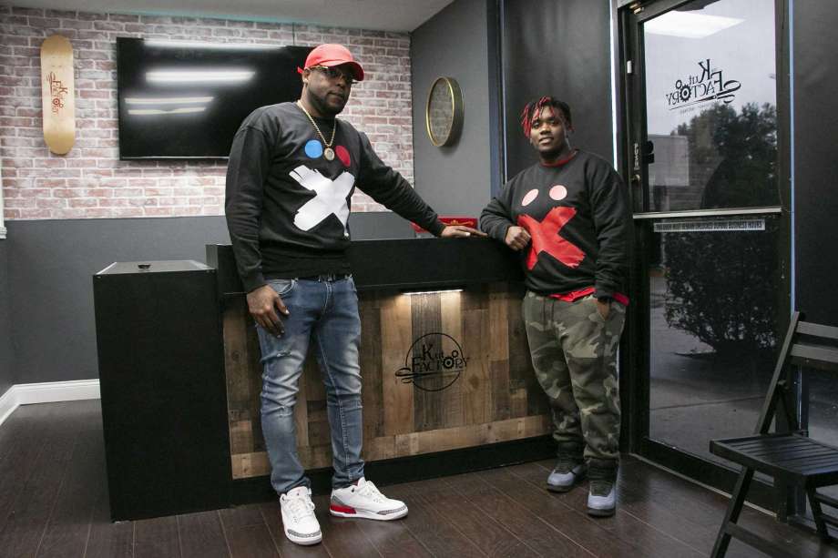 The co-owners of The Kut Factory Barbershop Boutique, Nico Williams “Nico Tha Barber” and Elijah Davis, “Hood Tha Barber,” said this will be one of many Kut Factory’s around greater Houston and hope to move to other Texas metros. Photo: Savannah Mehrtens/Staff Photo / Savannah Mehrtens/Staff Photo