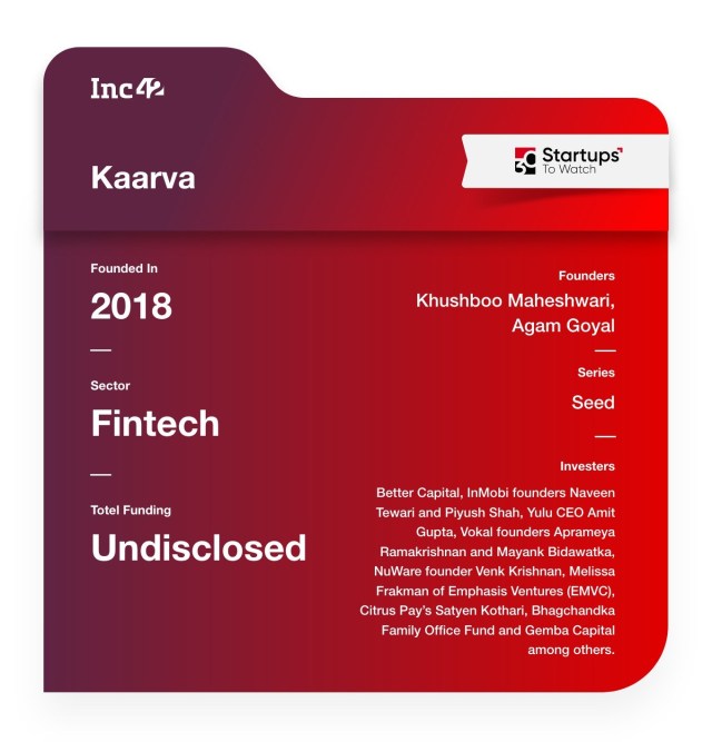 Kaarva fintech startup