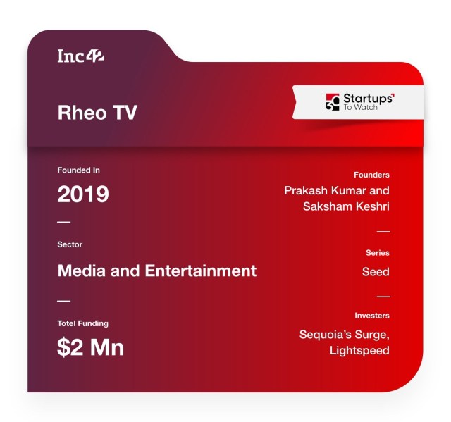 Rheo TV media startup