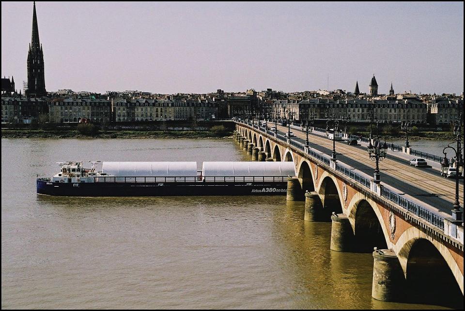 Oversized ″Itgg″ Convoy Route Designed To Carry Large A380 Elements Threatens The Village Of Levignac In Levignac de Guyenne, France On April, 2004