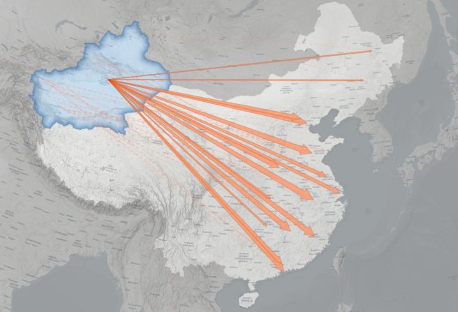 The spread of Forced labor in China