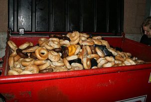 dumpster full of bagels