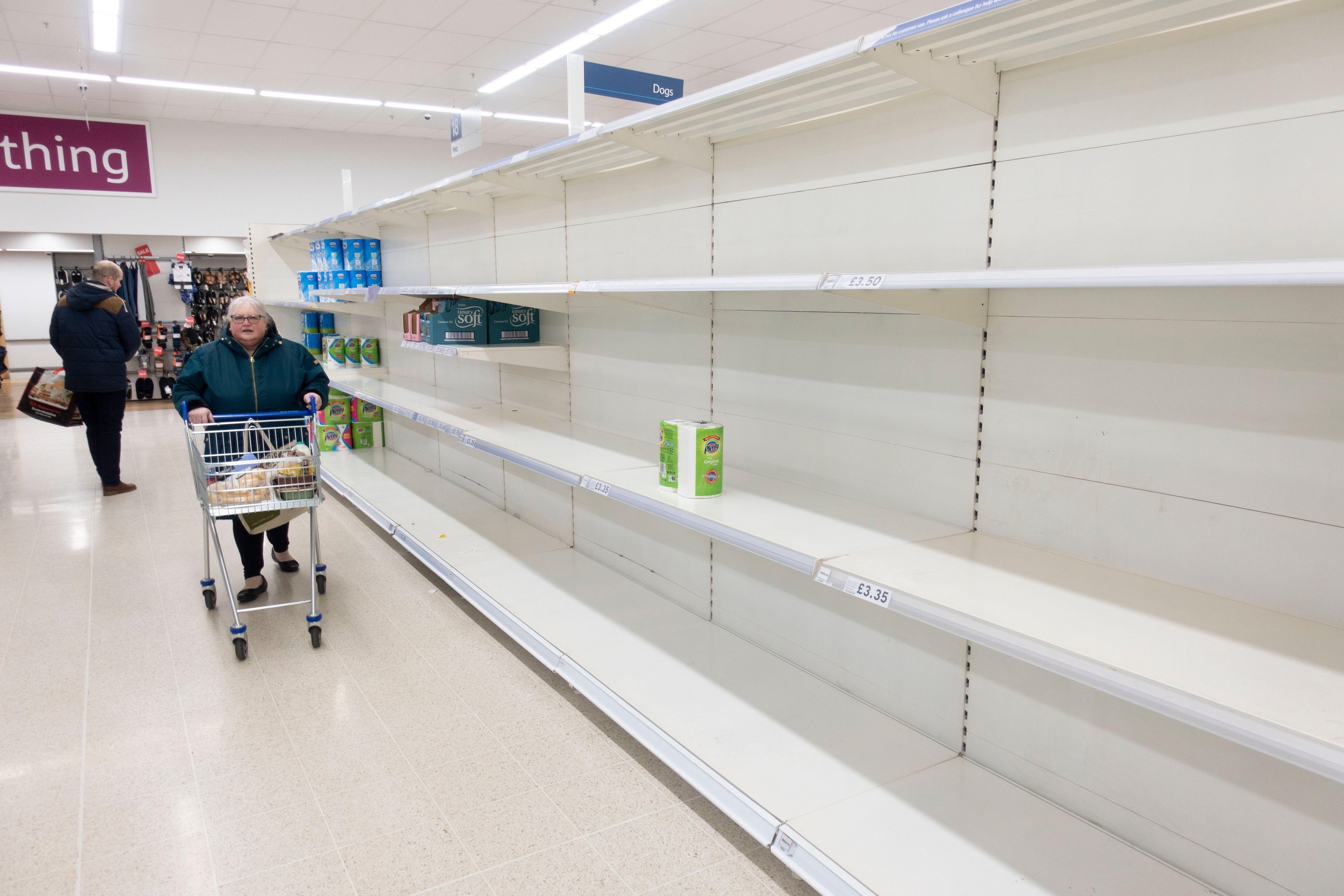  Shoppers have stripped the aisles