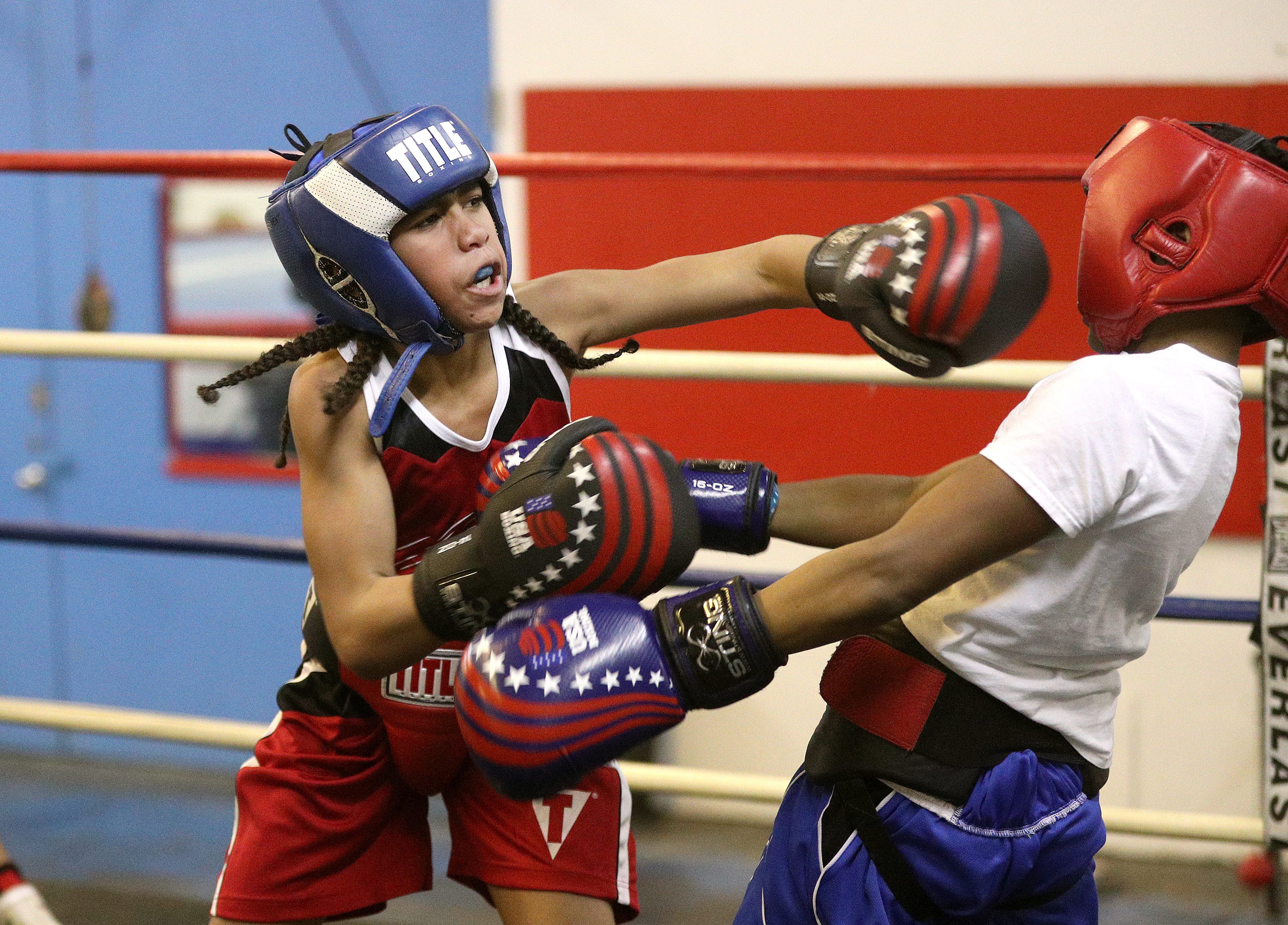 Javier Mitchell, 11, trains at the Fight Factory in Rochester.