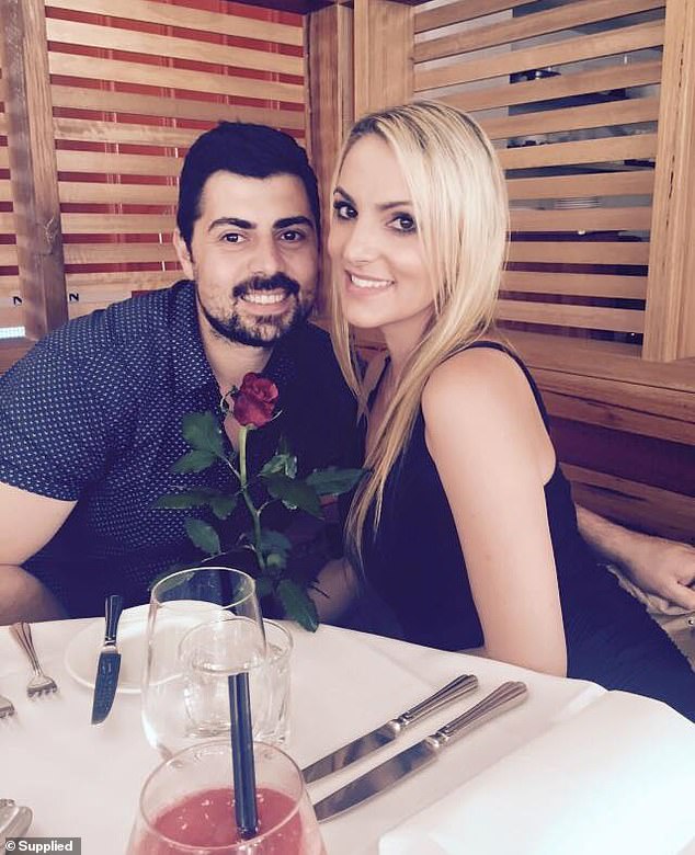 Veronika (pictured with her partner) said she was prompted to write the open letter because she has seen countries like Italy and how much they are struggling