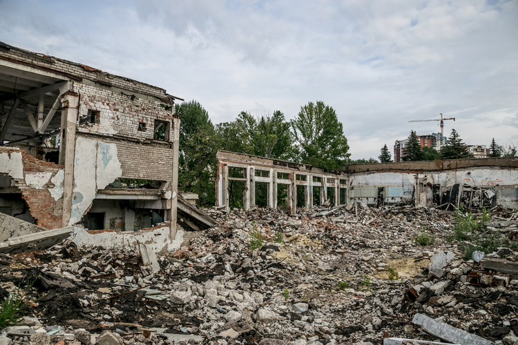 Damaged building