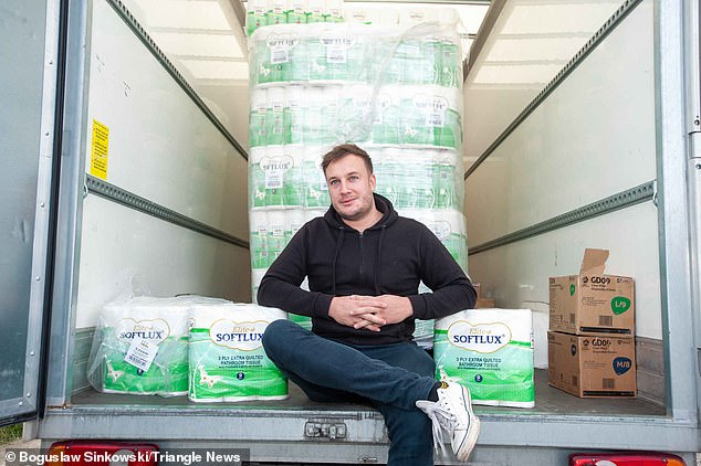 Lee Marshall has been slammed for cashing in on the Coronavirus panic after he made £3,000 in two hours selling premium toilet paper out of his van