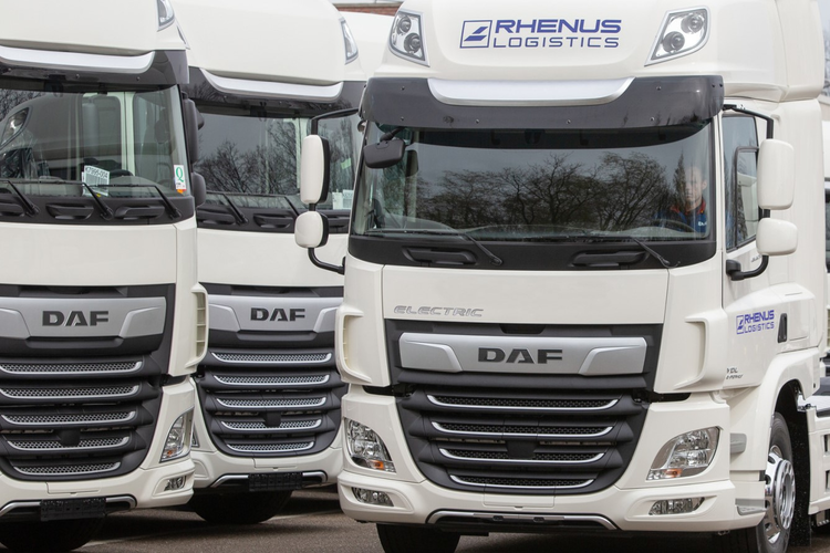 Rhenus electric freight trucks.