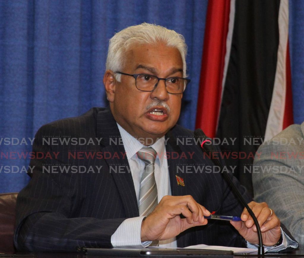 Health Minister Dr Terrence Deyalsingh. - ANGELO_MARCELLE