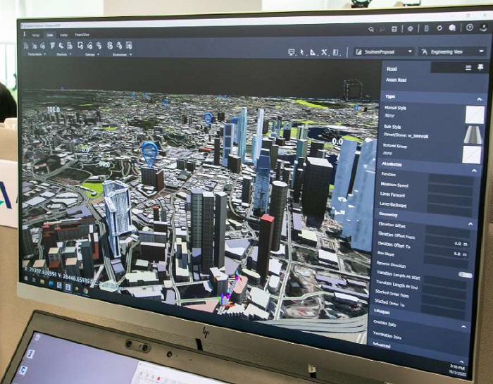 A virtual model of Singapore with a wide pool of data that allows a user to not only explore and conceptualize their infrastructure projects, but also optimize their designs by using flood simulation and dynamic site analysis.