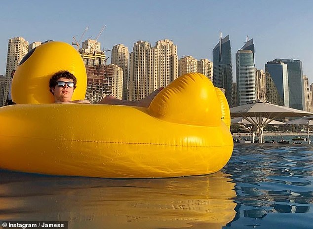 James said that he couldn't understand why people failed to turn their lives around.  He is pictured on holiday