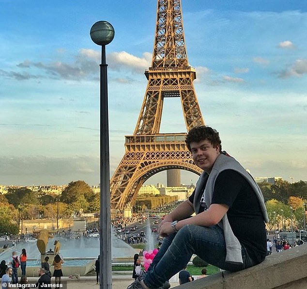Enjoying the French Sun in Paris in October 2018. James admitted he spent £100,000 on travel in 2018, visiting more than seven countries that year