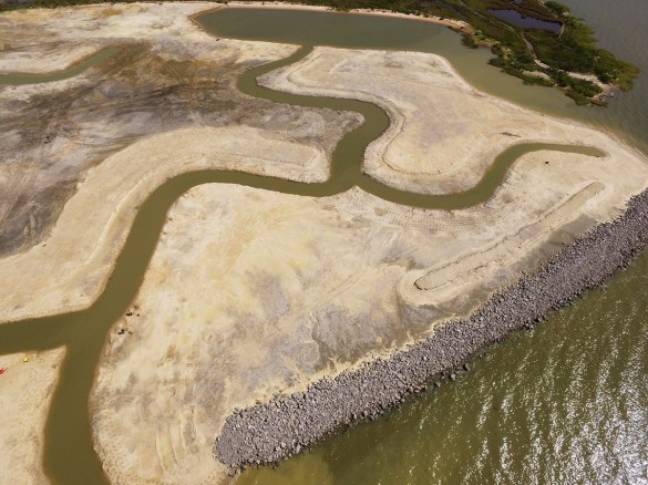 An aerial look at the marsh on the east side of Lightning Point as of May 7, 2020. (contributed)