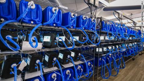 Ventilators undergo testing at GM&#39;s Kokomo, Indiana, facility.