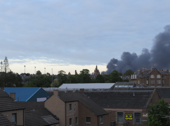  The fire could be seen for miles