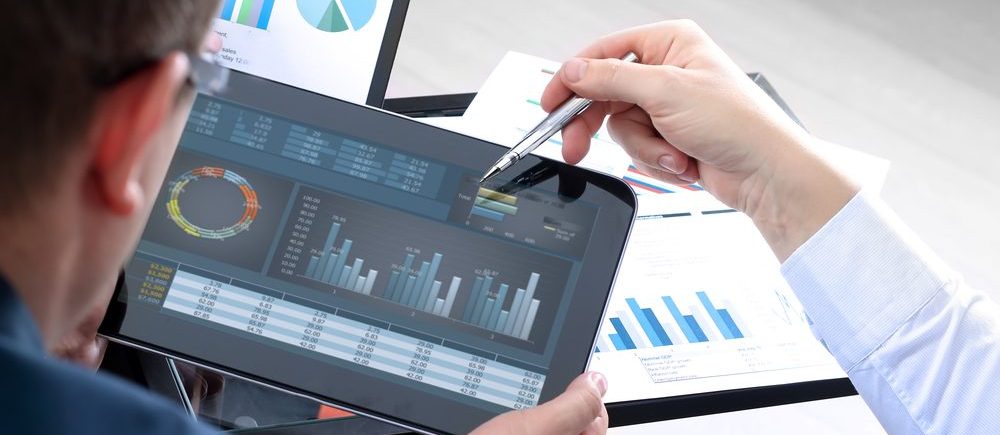 Data collecting and display Stock Image