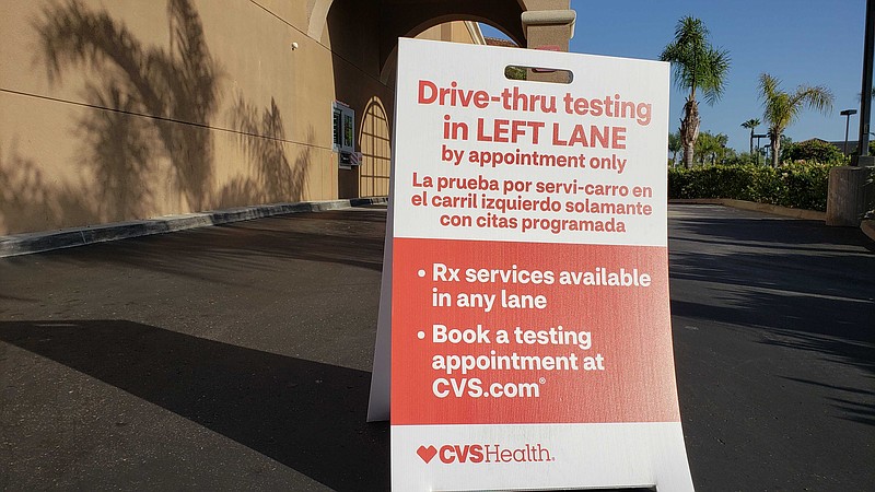 CVS drive-thru testing site in Chula Vista on May 24, 2020.