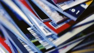 stack of print magazines