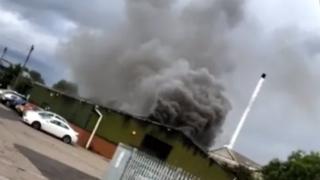 Fire at the unit