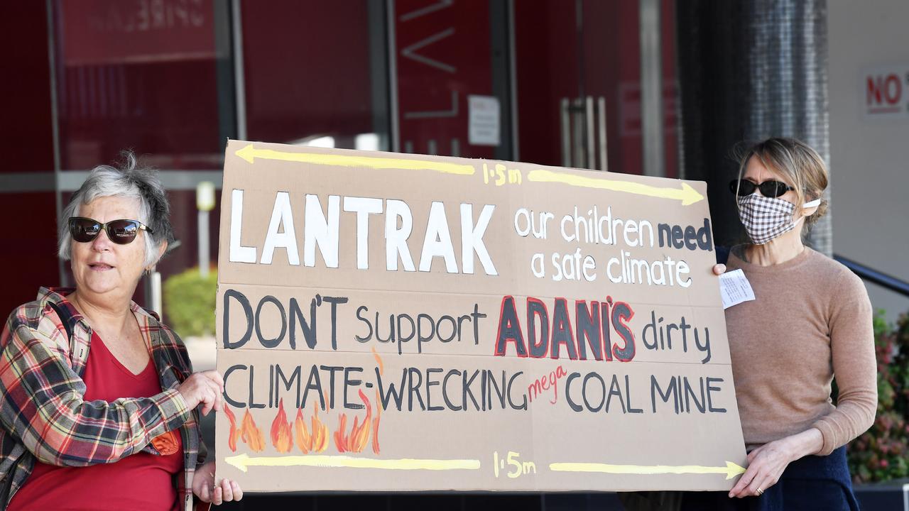 Anya Laszynski and Judith Sinnamon pictured protesting outside Lantrak in Maroochydore. Photo Patrick Woods Anya Laszynski and Judith Sinnamon pictured protesting outside Lantrak in Maroochydore. Photo Patrick Woods