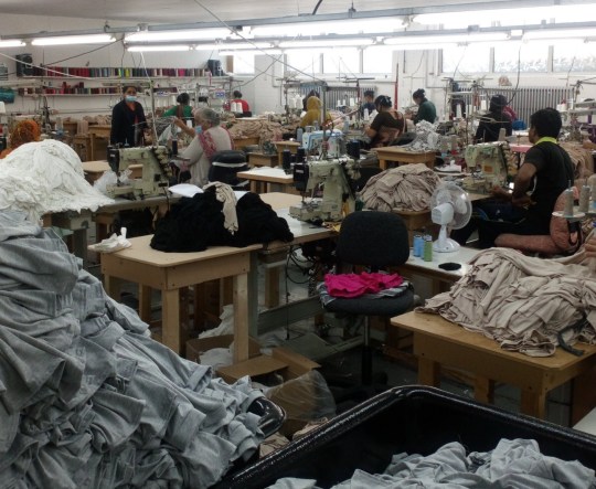 Picture of workers at Leicester factory